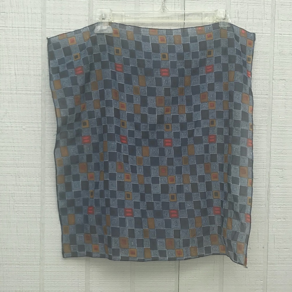 Vintage sheer patterned scarf